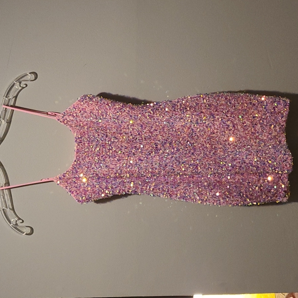 Sequin bodycon dress in pink